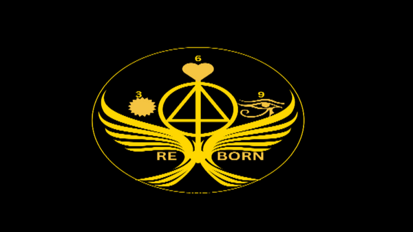 Yellow logo with 'RE BORN' text on a black background